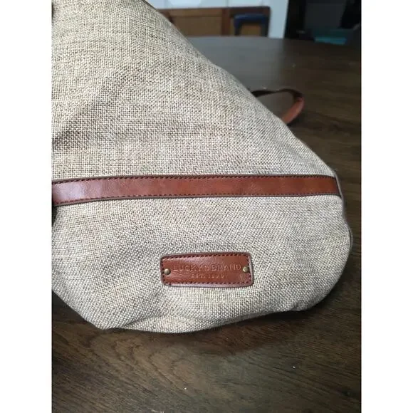 Lucky Brand Beige Kenya Tote Est. 1990 100% Cotton RN100583‎ - Picture 6 of 16